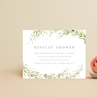 Shining Greenery Bridal Shower Insert Cards