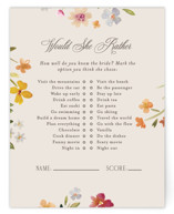 Garden Bridal Shower Insert Cards