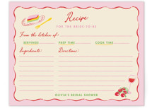 Bella Vita Bridal Shower Insert Cards