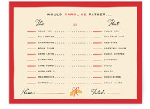 Oh La Love! Bridal Shower Insert Cards