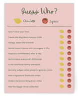 Farmer's Market Bridal Shower Insert Cards