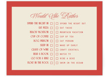 Starring Bridal Shower Insert Cards