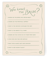 Perfect Matcha Bridal Shower Insert Cards