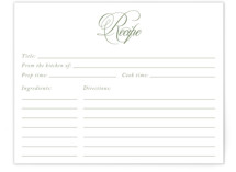 Chic Script Bridal Shower Insert Cards
