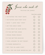 Cherry Tomatoes Bridal Shower Insert Cards