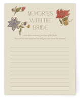 Radiant Botany Bridal Shower Insert Cards