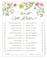 Bright Garden Bridal Shower Insert Cards