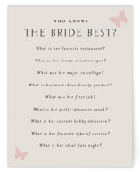 dancing in the garden Bridal Shower Insert Cards