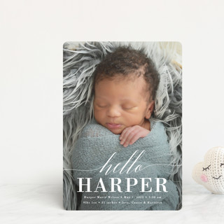 Little Hello Birth Announcement Petite Cards
