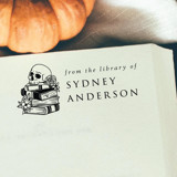 Custom Name Skull Book Stamp | Book Lover Gift Book Stamp