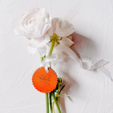 Custom Leather Bouquet Charm with Personalized Engraving Bouquet Wraps