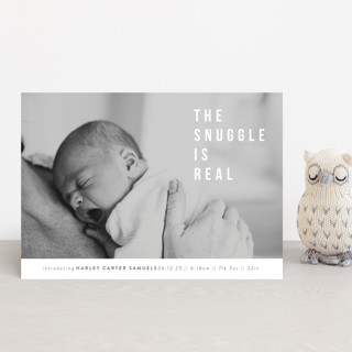 The Snuggle is Real Birth Announcement Postcards