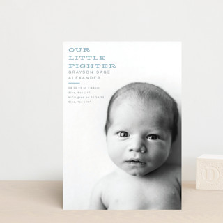 Little Fighter Birth Announcement Postcards