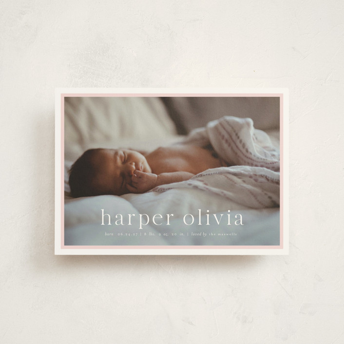Portraiture Birth Announcement Postcards by Alexandra Cohn | Minted