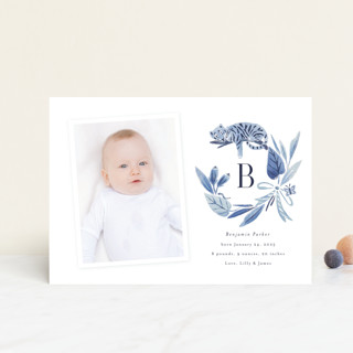 Rainforest Wreath Birth Announcement Postcards