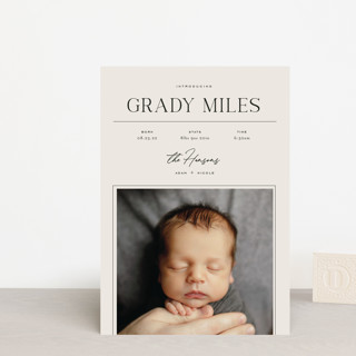 Detailed Birth Announcement Postcards