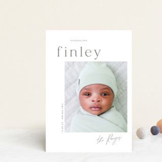 simplified Birth Announcement Postcards