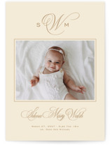 Scripted Elegance Birth Announcement Photo Mount Cards