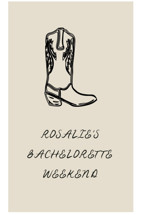 Lariat Bachelorette Party Favor Stickers