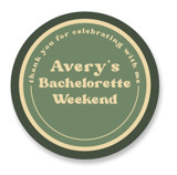 Camp Mitzvah Bachelorette Party Favor Stickers