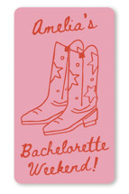 cowboy club Bachelorette Party Favor Stickers