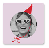 birthday hat Bachelorette Party Favor Stickers