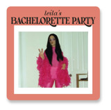 voulez-vous pink and green Bachelorette Party Favor Stickers