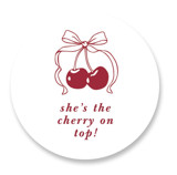 Classic Cherries Bachelorette Party Favor Stickers