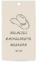 Lariat Bachelorette Party Favor Tags