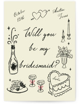 Vintage Lovers Bridesmaid Cards