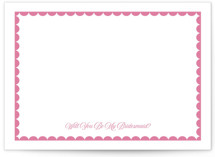 Scalloped Trim Bridesmaid Cards