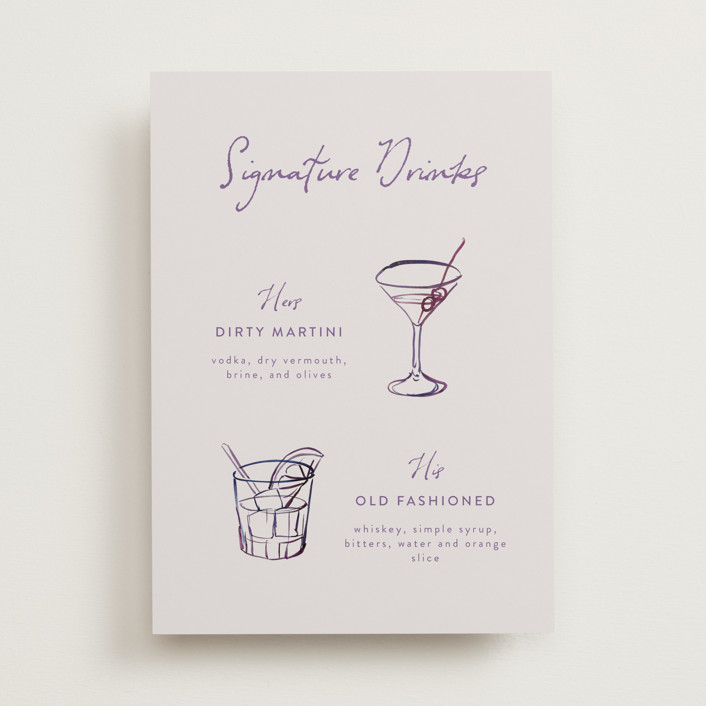 Table Signag tablescape drawing Bar Signs by Cass Loh | Minted