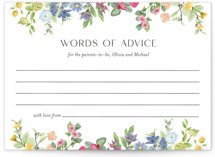 flower garden Baby Shower Activity Cards