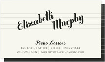 Piano Lessons Business Cards