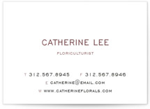 Floriculturist Business Cards