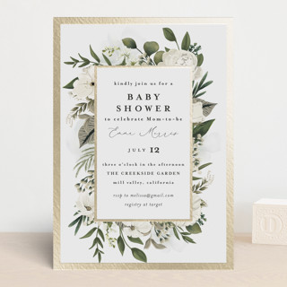 Classic Love Foil-Pressed Baby Shower Invitations