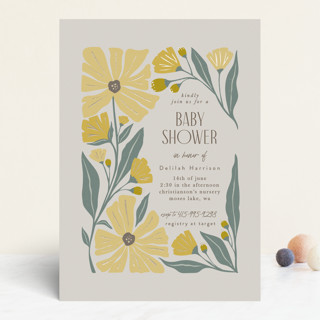 storybook garden Foil-Pressed Baby Shower Invitations