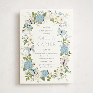 Garden Love Foil-Pressed Baby Shower Invitations
