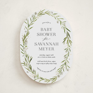 Aveline Foil-Pressed Baby Shower Invitations