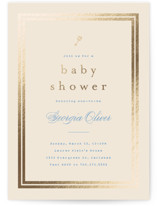 Classic Start Foil-Pressed Baby Shower Invitations