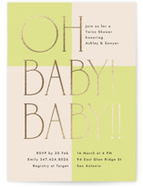 two times Foil-Pressed Baby Shower Invitations