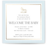 Sweet Stripes Foil-Pressed Baby Shower Invitations