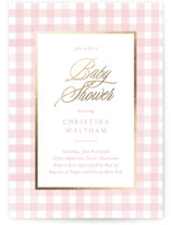 Classic Gingham Foil-Pressed Baby Shower Invitations