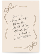Tied with Love Foil-Pressed Baby Shower Invitations