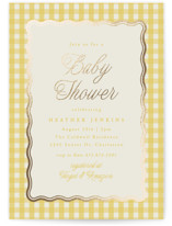 Foil-Pressed Baby Shower Invitations