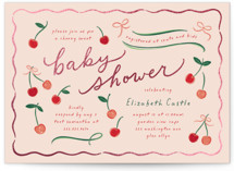 Foil-Pressed Baby Shower Invitations