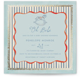 Vintage Horse Foil-Pressed Baby Shower Invitations