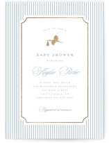 Storybook stork Foil-Pressed Baby Shower Invitations