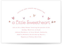 Little Sweetheart Foil-Pressed Baby Shower Invitations