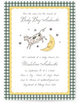 Over the Moon Foil-Pressed Baby Shower Invitations